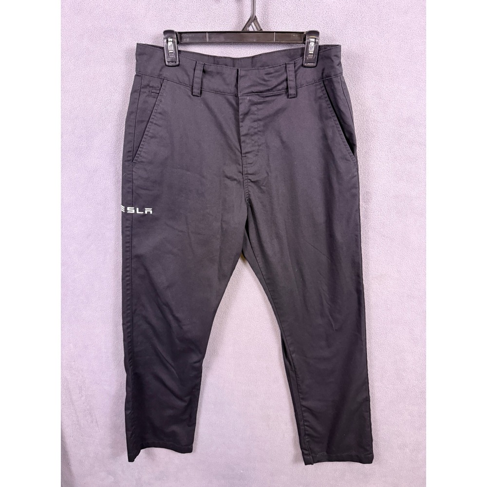 Tesla Chino Pants Mens 32x30 Black Workwear Uniform Employee Corporate Tech